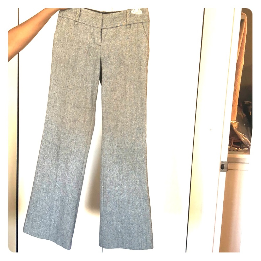 Boot cut tweed pants